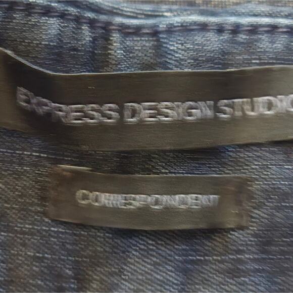 EXPRESS Design Studio Corresponder Dark‎ Wash Wide Leg Trouser Jeans Size 2 - Picture 7 of 9